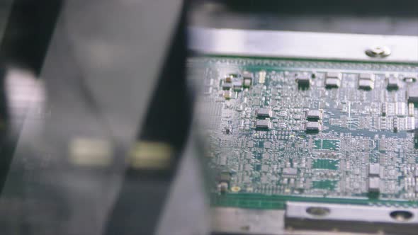 Surface Mount Technology SMT Machine places elements on circuit boards