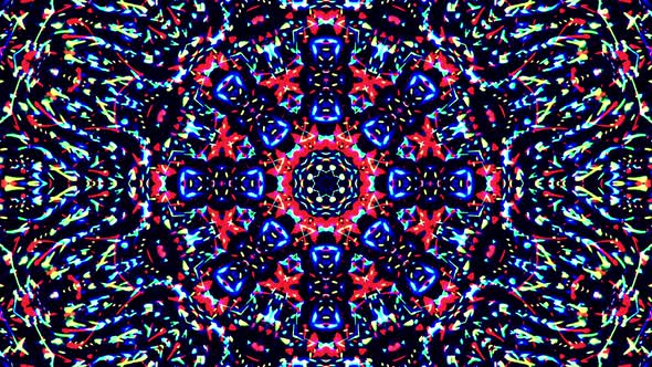 Bright abstract light flickering streaks set full color, kaleidoscope alt
