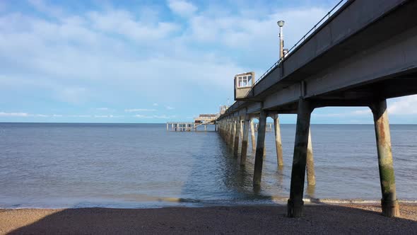 Aerial view of Deal pier, Deal, Kent, UK