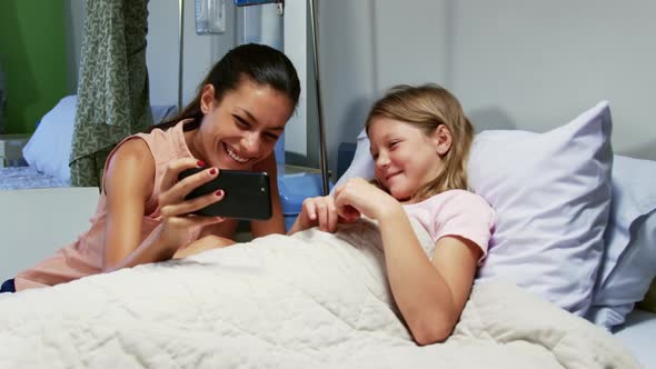 Mother and daughter making video call 4k