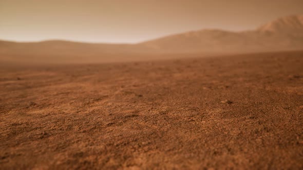 Fantastic Martian Landscape in Rusty Orange Shades alt