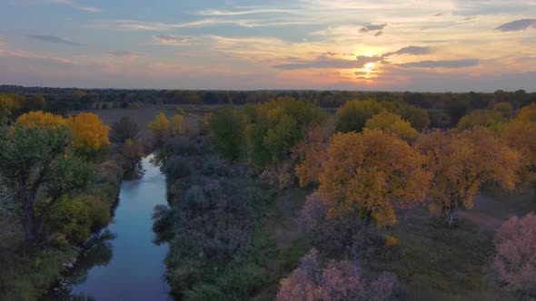 Northern Colorado in full fall regalia. Vivid colors in both the autumn leaves as well as the epic s