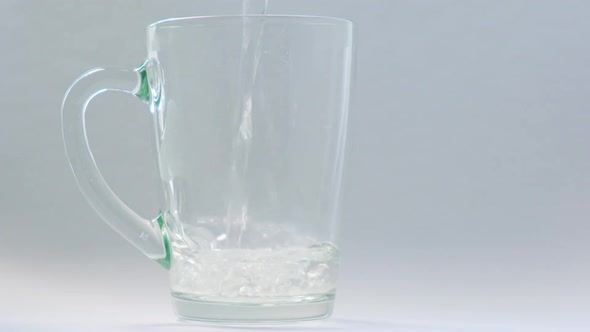 Pour Hot Water Into a Glass Glass Slow Motion