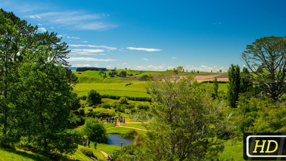 Tourists Walk Around the Landmark in New Zealand