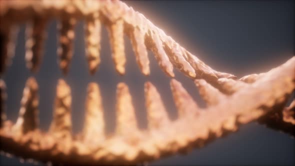 Bright Particulate 3D Rendered DNA