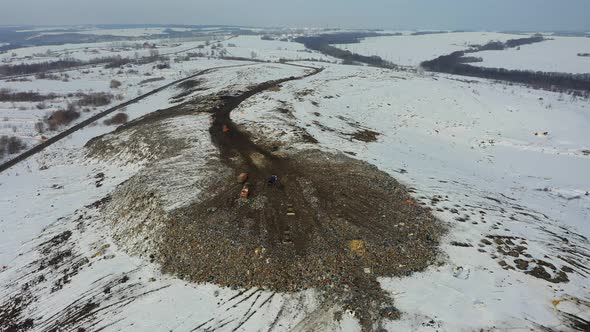 Aerial View of Huge Rubbish Dump