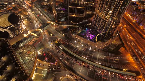 Cars Commuting Through Busy Metropolitan Streets