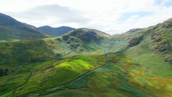 Beautiful Nature of the Lake District National Park From Above  Travel Photography