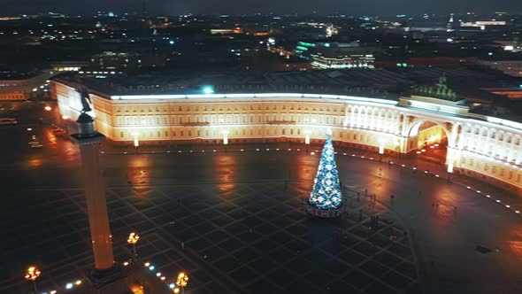 Aerial View To General Staff Building, St Petersburg, Russia