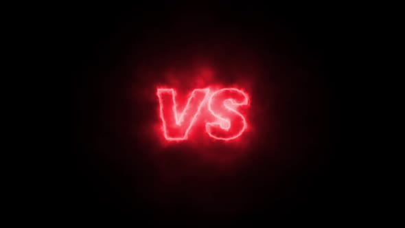 VS Versus Red Text Fire Effect Animation