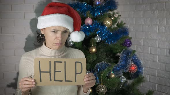 Woman in Need for Christmas Holiday