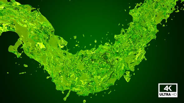 Twisted Green Water Splash V3