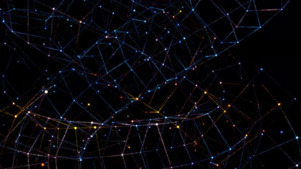 Abstract Technology Background From Animated Lines and Dots alt