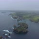 Beautiful Unnamed Bay in Shikotan Island. Drone Flying in a Clouds. Coastline of Pacific Ocean. - VideoHive Item for Sale