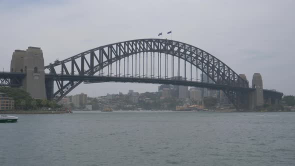 Boats Activity Beside Harbour Bridge, Sydney