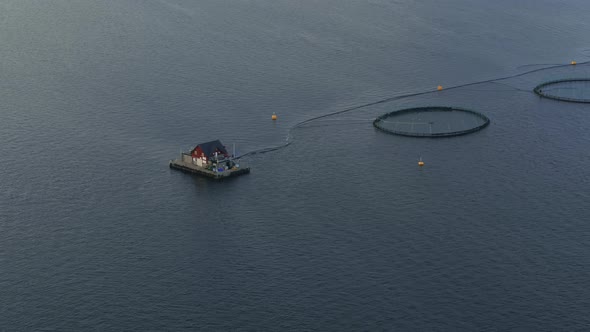 Drone Flying Over A Mariculture In Norway, Drone Stock Footage By Drone Rune 