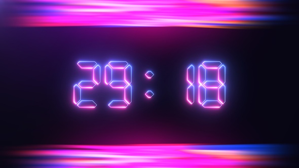 Neon Glowing Countdown