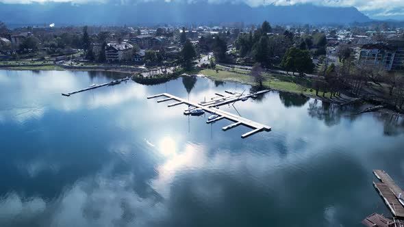 Pucon at Chilean Patagonia. Famous countryside city of Pucon Chile.