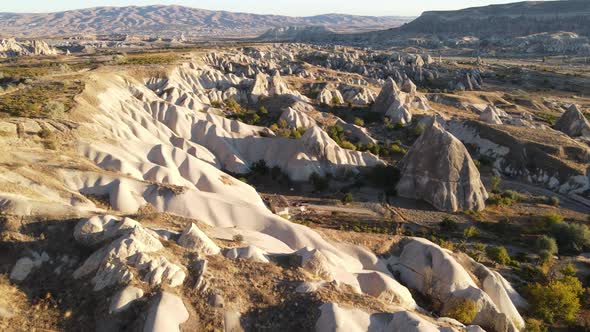 Cappadocia Landscape Aerial View. Turkey. Goreme National Park