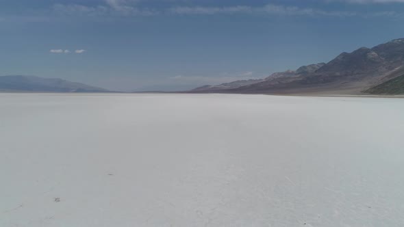 Aerial view of salt flats in Death Valley