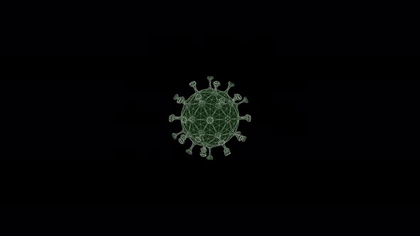 animation of a rotating virus cell