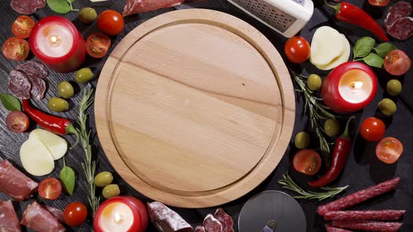 Pizza Ingredients Cooked on the Table