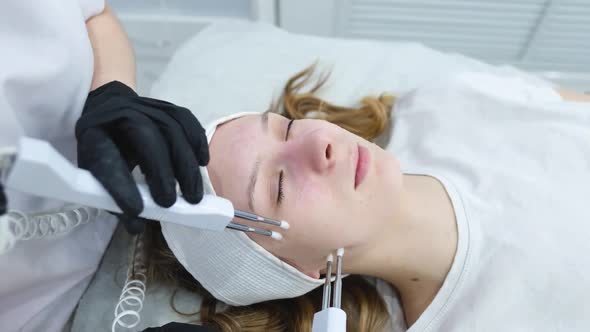 Cosmetic Procedure to Improve the Condition of the Skin of the Face with Microcurrents