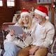 Happy Grandparents Couple Greeting Family on Christmas Virtual Video Call - VideoHive Item for Sale
