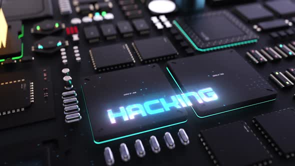 hacking the header on the background of a chip with a lot of processes. alt