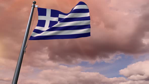 Greece Flag 4K