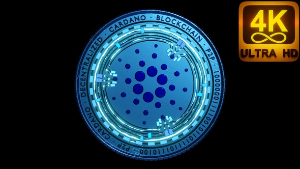 Cardano Highly Secure Platform  Peer To Peer Crypto Digital World 3D Animation 4K Seemless Loop