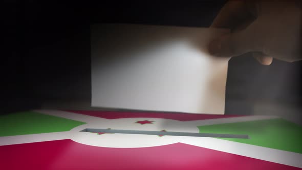 Digital Composite Hand Voting To National Flag OF Burundi