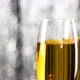 Two glasses of champagne with christmas silver and gold tinsel decoration - VideoHive Item for Sale