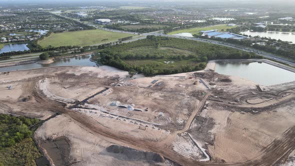 Aerial arch flown around growing South Florida neighborhood and needed infrastructure work to accomm