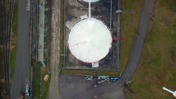 Oil tank in industrial district