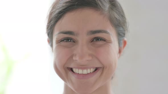 Close Up of Indian Woman Smiling at Camera