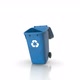 Waste Bin Falling Onto White Floor and Its Flap Opening - VideoHive Item for Sale