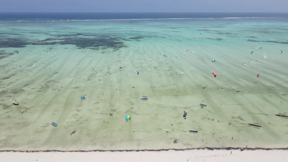 Zanzibar Tanzania  Kitesurfing Near the Shore