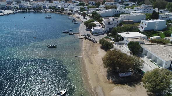 Serifos island in the Cyclades in Greece seen from the sky