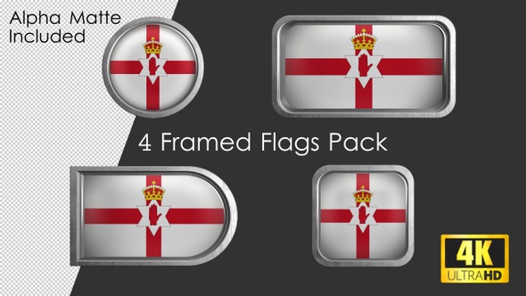 Framed North Ireland Flag Pack