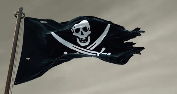 Pirate  Flag Waving  Loop  4 K