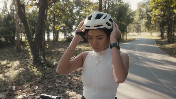 Cyclist Girl Training