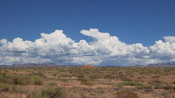 Beautiful Cumulus Clouds in Blue Sky Wide Time Lapse