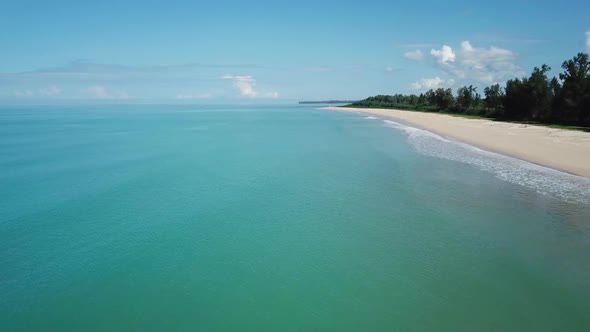 Deserted Tropical Beach and Sea in Thailand