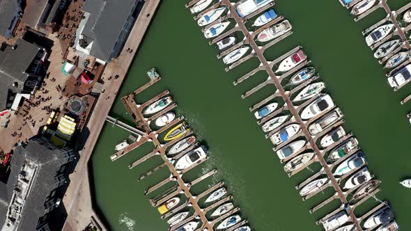 Aerial View of the Docks in San Francisco Near San Francisco Bay