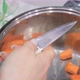 Carrots Cut Into a Saucepan - VideoHive Item for Sale