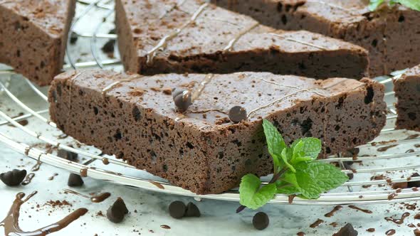 Sweet dessert chocolate brownie cake