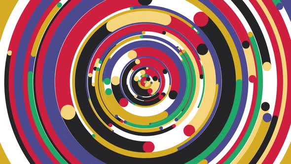 Background of Colorful Circles Spinning 2