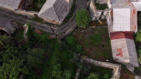 Mestia Village with Typical Tower Houses