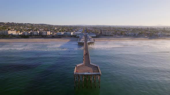 Crystal Pier at Mission Beach in San Diego in the Early Morning